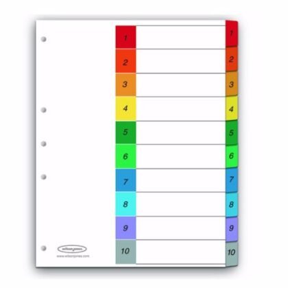 SEPARADOR WILSON JONES 10 DIVISION CON NUM