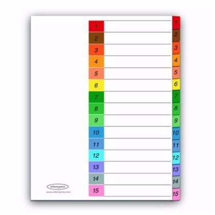 SEPARADOR WILSON JONES 15 DIVISION CON NUM