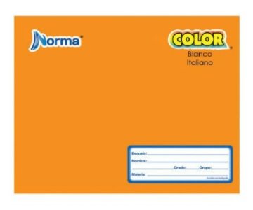 CUADERNO FORMA ITALIANA COSIDO NORMA BLANCO 100 H