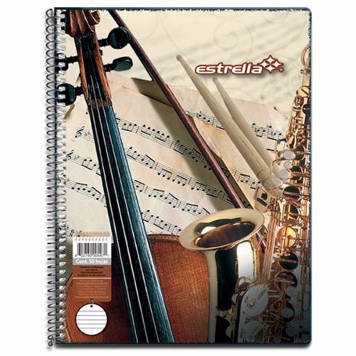 CUADERNO PAUTADO PROFESIONAL CON ESPIRAL ESTRELLA 50 HOJAS
