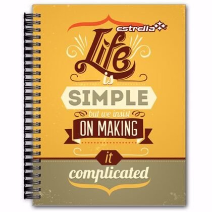 CUADERNO PROFESIONAL DOBLE ARILLO ESTRELLA CUADRO CHICO 90H