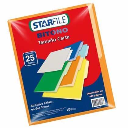 FOLDER STARFILE BITONO CARTA NARANJA