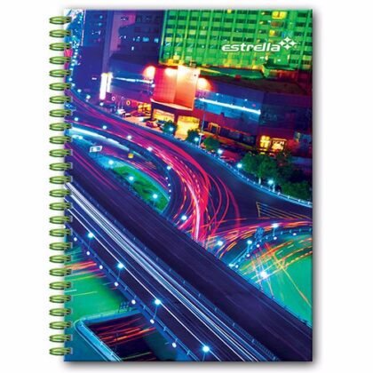 LIBRETA BOOK DOBLE ARILLO ESTRELLA RAYA 80H
