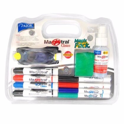 PLUMÓN PARA PIZARRON ESTUCHE MAGISTRAL AZOR PACK 8315