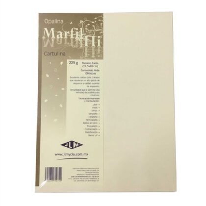PAPEL OPALINA JLM "HI" T.CARTA 125G MARFI