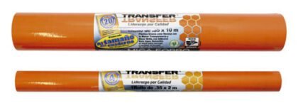 PLASTICO ADHERIBLE TRANSFER 35CMX1MT NARANJA