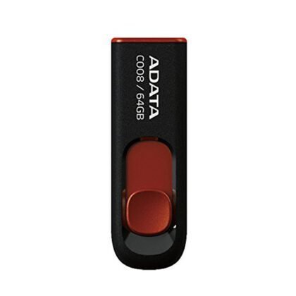 MEMORIA USB 64GB ADATA C008 NEGRO/ROJO