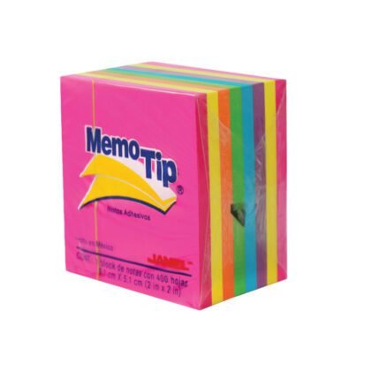 CUBO NOTAS MEMOTIP JANEL 2X2 NEON400