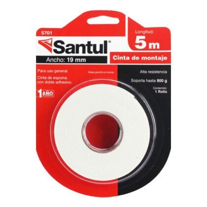 CINTA DOBLE CAPA SANTUL 19MMX5MT