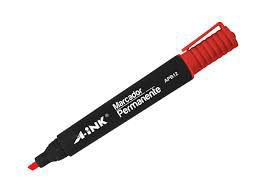 MARCADOR PERMANENTE PLASTICO MAE A-INK APB12 ROJO
