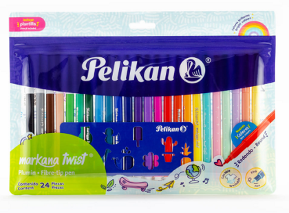 PLUMÍN PELIKAN MARKANA TWIST SURTIDO CON 24