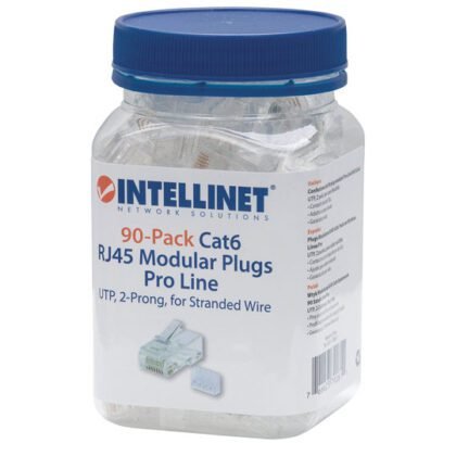 PLUG RJ45 CAT6 INTELLINET UTP MULTI 90PZ