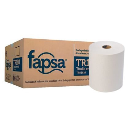 TOALLA MANOS ROLLO FAPSA 180 MTS CON 6
