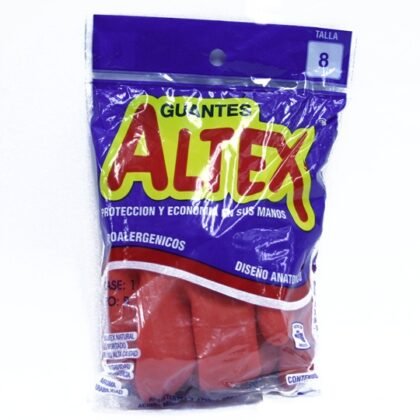 GUANTES DE HULE ALTEX NO.8 ROJO