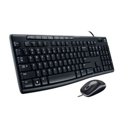 KIT TECLA/MOU ALÁMBRICO LOGITECH MK200 NEGRO