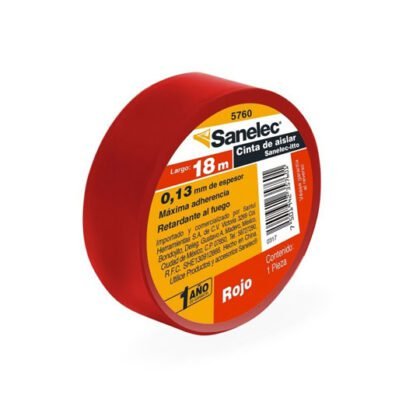 CINTA DE AISLAR SANTUL 5760 18M ROJO
