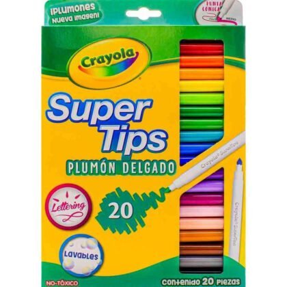 PLUMONES SUPER TIPS CRAYOLA CON 20
