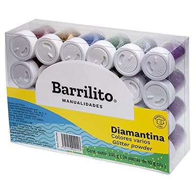 DIAMANTINA BARRILITO DIF COLOR 10G CON 24