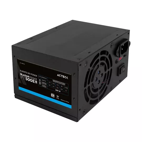 FUENTE DE PODER ACTECK ATX DE 500W COLORNEGRO