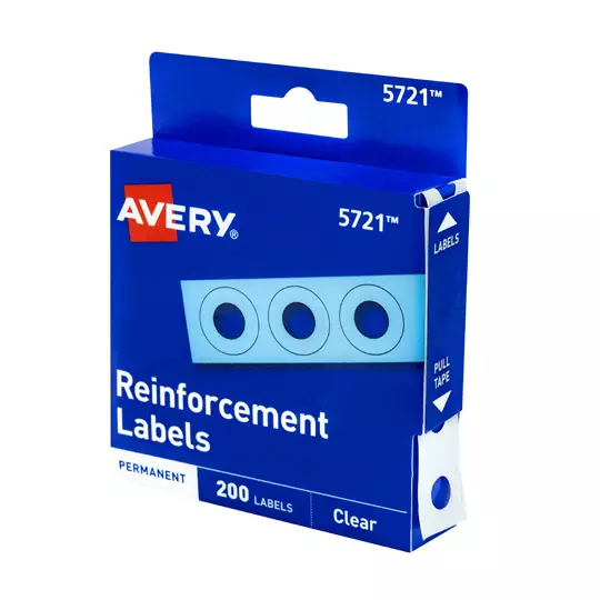 REFUERZOS DE HOJAS AVERY COLOR TRANSPARENTE