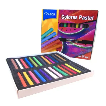 COLORES PASTEL SECO STAFFORD AZOR COLORESTIDOS CAJA CON 24 PZAS