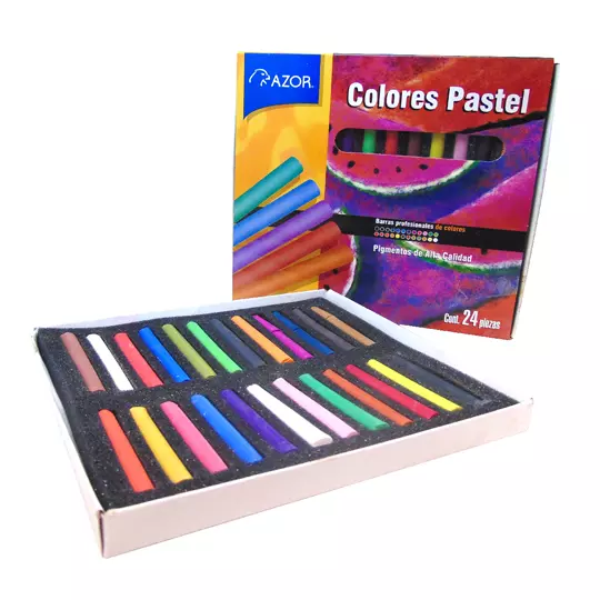 COLORES PASTEL SECO STAFFORD AZOR COLORESTIDOS CAJA CON 24 PZAS