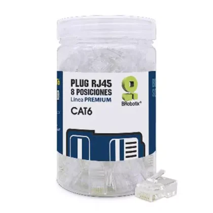 PLUG BROBOTIX RJ45 CAT 6 UTP BOTE 100 PIEZAS
