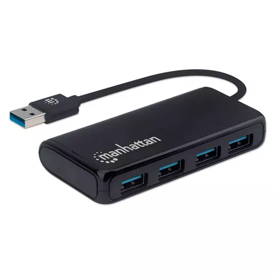 HUB MANHATTAN USB 3.2 GEN 1 DE 4 PUERTOS USB-A