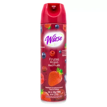 AEROSOL WIESE AROMA FRUTAS ROJAS 400 ML.