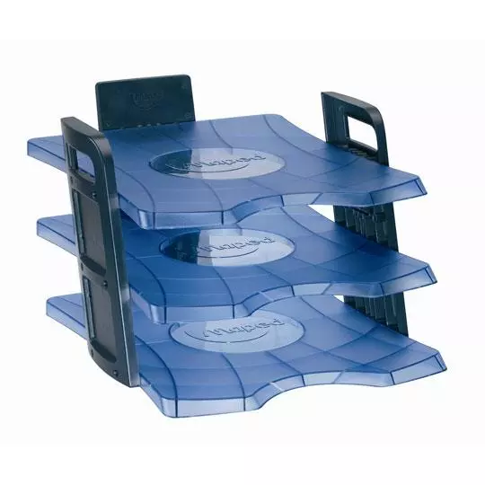 CHAROLA MAPED ESSENTIALS DESK AZUL DE TRES NIVELES TAMAÑO OFICIO