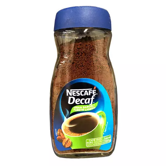 CAFÉ SOLUBLE NESCAFE DECAF DESCAFEINADO 120 GRAMOS