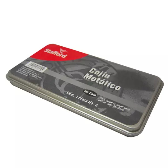 COJÍN PARA SELLO STAFFORD AZOR ESTUCHE METÁLICO NO. 2 SIN TINTA