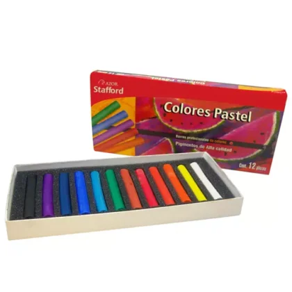 COLORES PASTEL SECO STAFFORD AZOR COLORES SURTIDOS CAJA CON 12 PZAS
