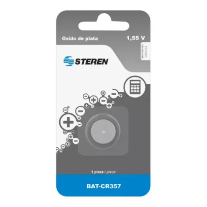 PILA OXIDO PLATA STEREN CR357 1.1CM 1 PZ