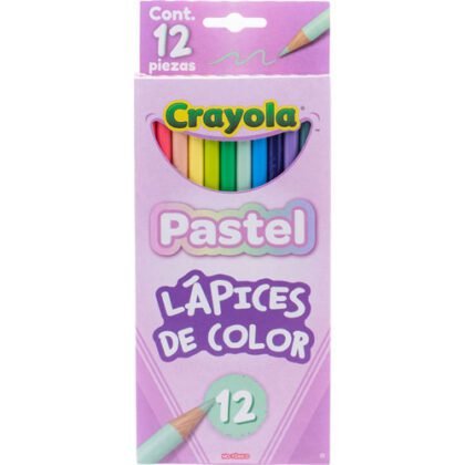 COLORES CRAYOLA REDONDOS PASTEL CON 12