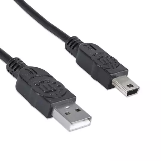 CABLE MANHATTAN USB A-MINI B V2.0 1.8 NEGRO 333375