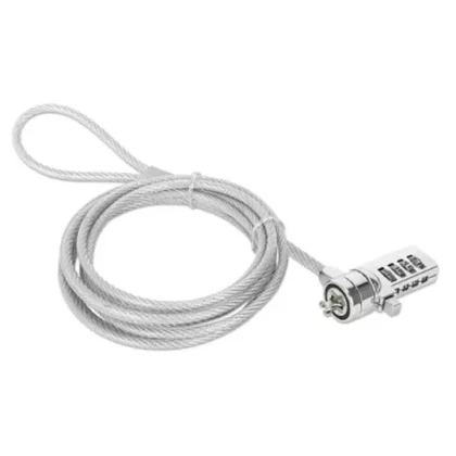 CANDADO DE COMBINACIÓN PARA LAPTOP MATTAN 2 METROS PLATA
