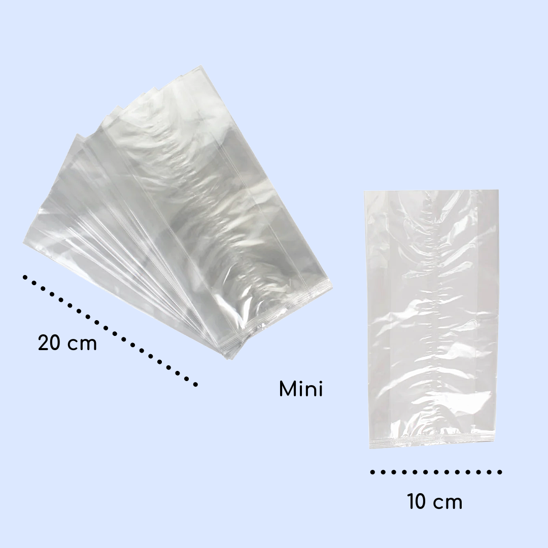 BOLSA DE CELOFAN 10X40 CM CON FUELLE