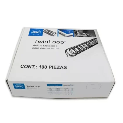 ARILLO METAL TWIN GBC PARA 60H NO.7 NEGRO 7/16