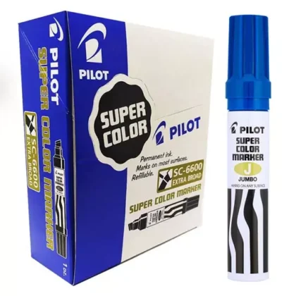 MARCADOR PERMANENTE PILOT FIFA JUMBO AZUL CON 12