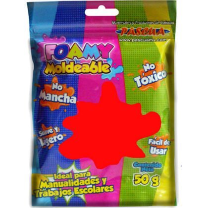 FOAMY MOLDEABLE PASCUA 50GR ROJO