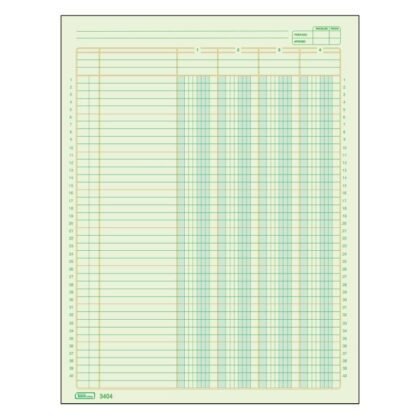 BLOCK TABULAR 4 COLUMNAS CON CONCEPTO PRINTAFORM 3404 TAMAÑO CARTA 50 HOJAS