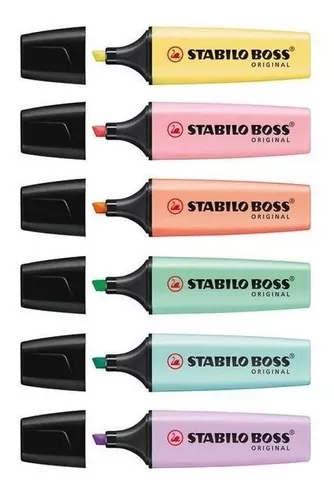 RESALTADOR STABILO BOSS PASTEL CON 6
