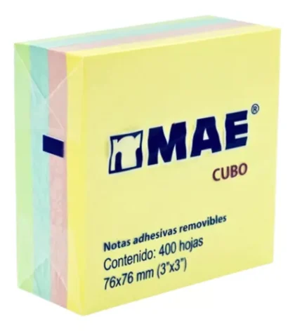 CUBO NOTAS STICKIN MAE 3X3 PAST 400H