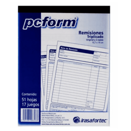 BLOCK REMISION PRINTAFORM CON TRIPLICADO 10.7 CM X14 CM