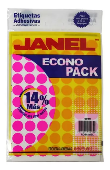 ETIQUETA JANEL ECO NO.28 ROSA 19MM CON 560