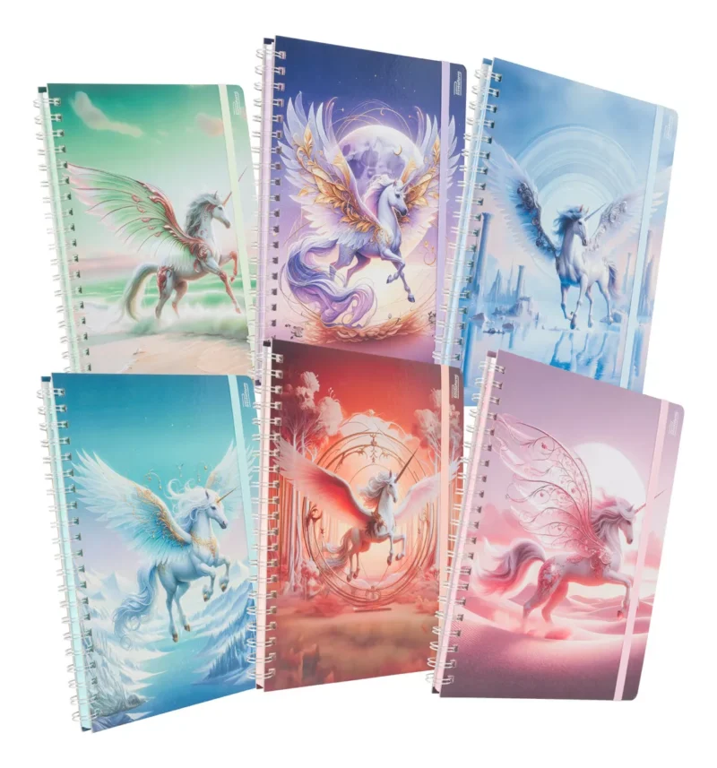 CUADERNO BOOK UNICORNIO PRINTAFORM CUADRO CHICO 100 HOJAS