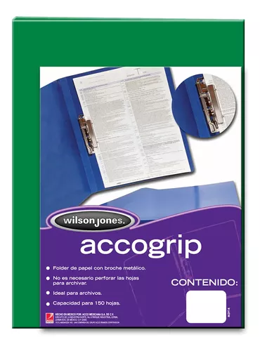 FOLDER CON PALANCA ACCOGRIP TAMAÑO CARTA VERDE OBSCURO