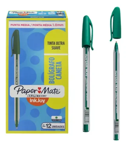 BOLIGRAFO KILOMETRICO 100 INKJOY PUNTA MEDIANA VERDE