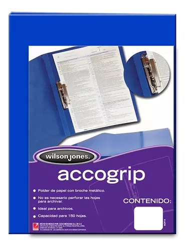 FOLDER CON PALANCA ACCOGRIP TAMAÑO CARTA AZUL FUERTE